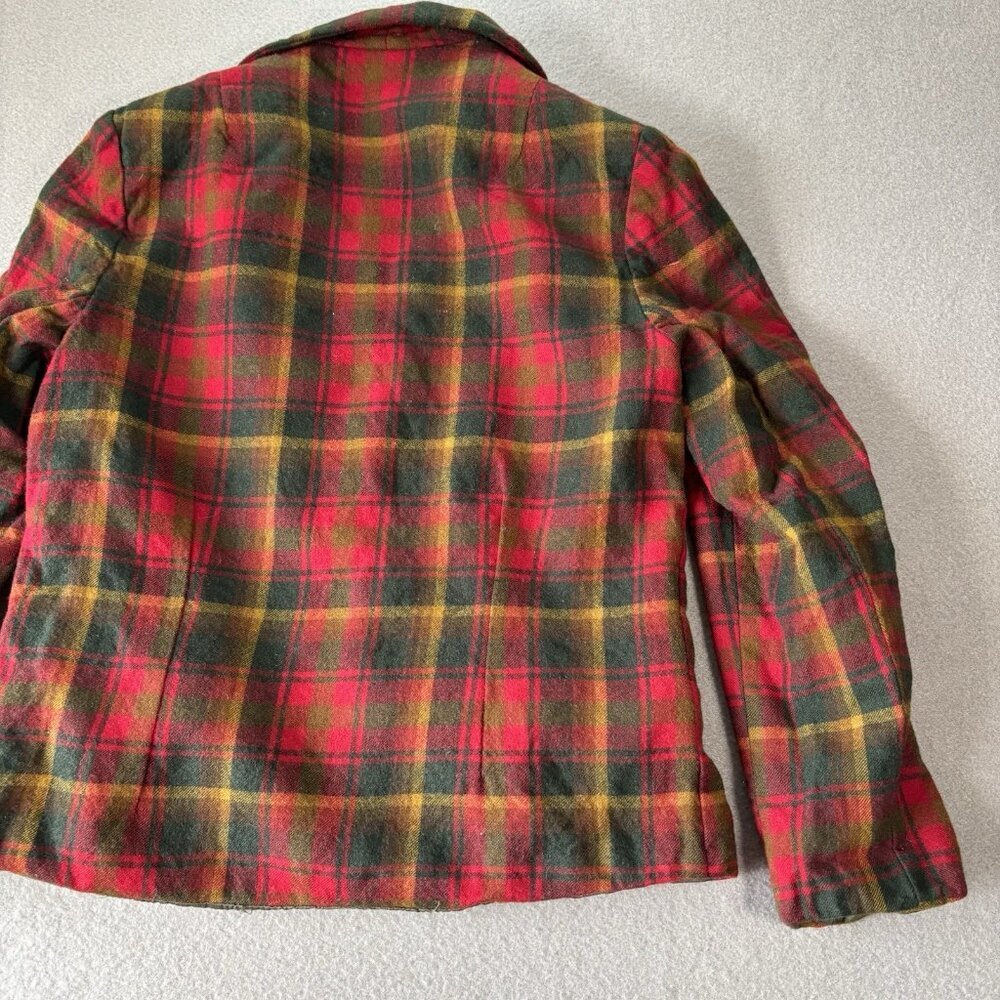 Vintage Highland Queen Plaid Blazer Youth M Wool Tartan Academia Irish Christmas - Picture 12 of 13